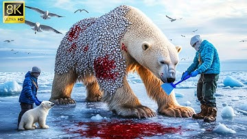 Rescue mission: saving a POLAR BEAR covered in thousands of barnacles and parasites!