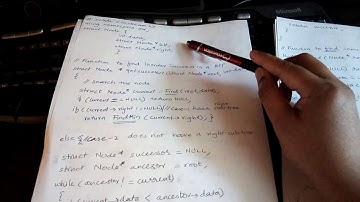 In order successor bst