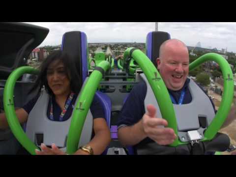 The Joker roller coaster at Six Flags Over Texas