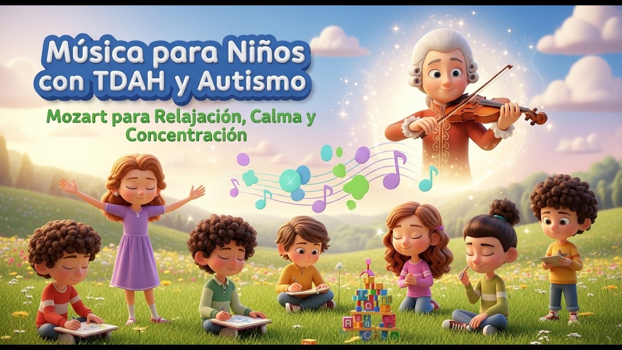 Música para Niños con TDAH y Autismo  Mozart para Relajación, Calma y Concentración