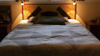 I make a platform bed out of plywood and upcycled metal bed frames ! Simple design and looks great. Check out other platform ...