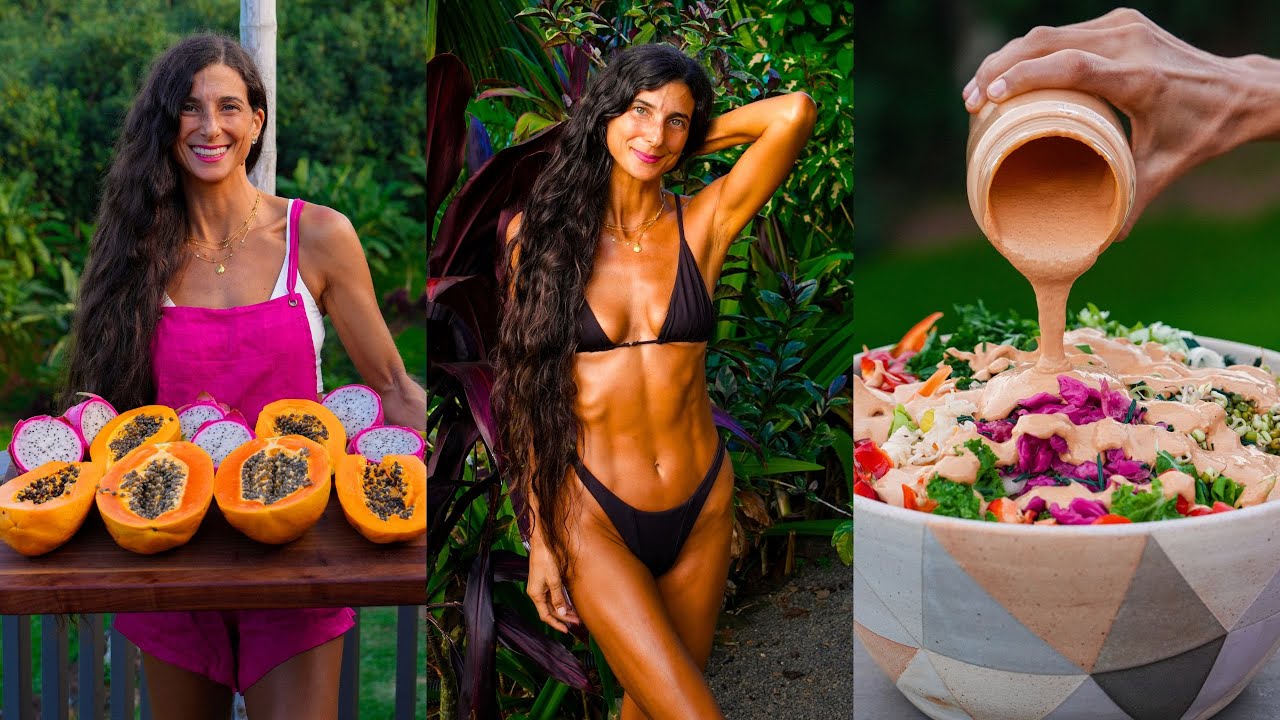 Что я ем за день 🌺 Сыроедение и веганство более 20 лет 🌱 Восстановление после перелета, корни сем...