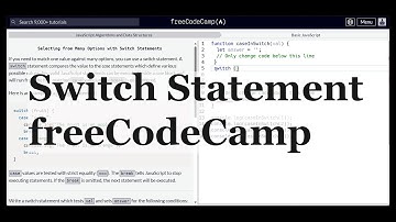 Switch Statements freeCodeCamp |JavaScript programming tutorial |  #javascript #switchStatements