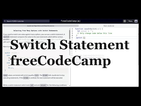 Switch Statements freeCodeCamp |JavaScript programming tutorial |  #javascript #switchStatements