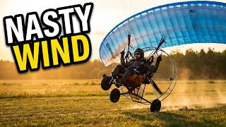 Paramotor Trike Crosswind Fail Landing