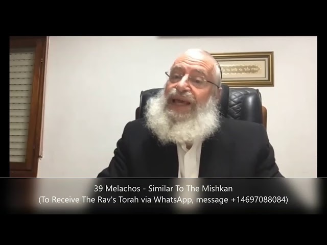 39 Melachos - Similar To The Mishkan | A Shiur by HaRav Asher Weiss Shlit"a