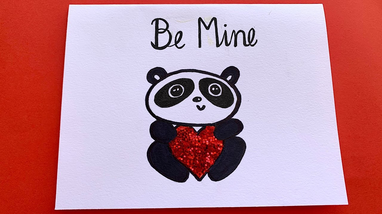 Panda Valentine's Day Card 