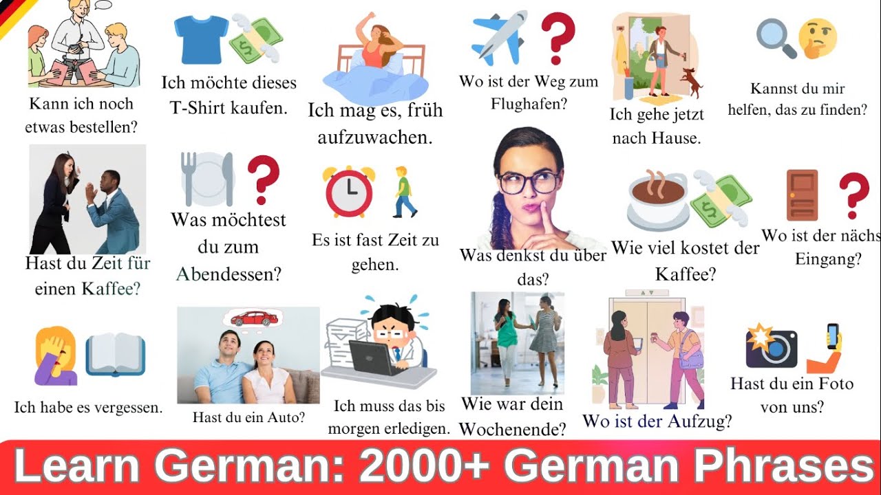 Learn Basic German Sentences for Everyday Conversations - YouTube