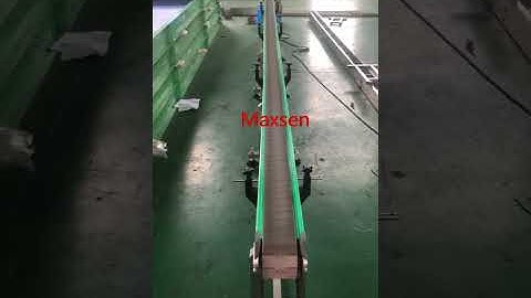 Maxsen 820-K325 straight running plastic chain conveyor with C shape guardrail testing
