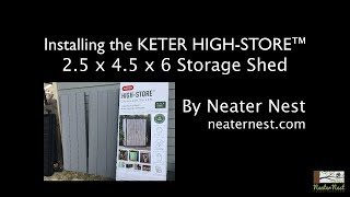 Keter High-Store Vertical Shed Assembly