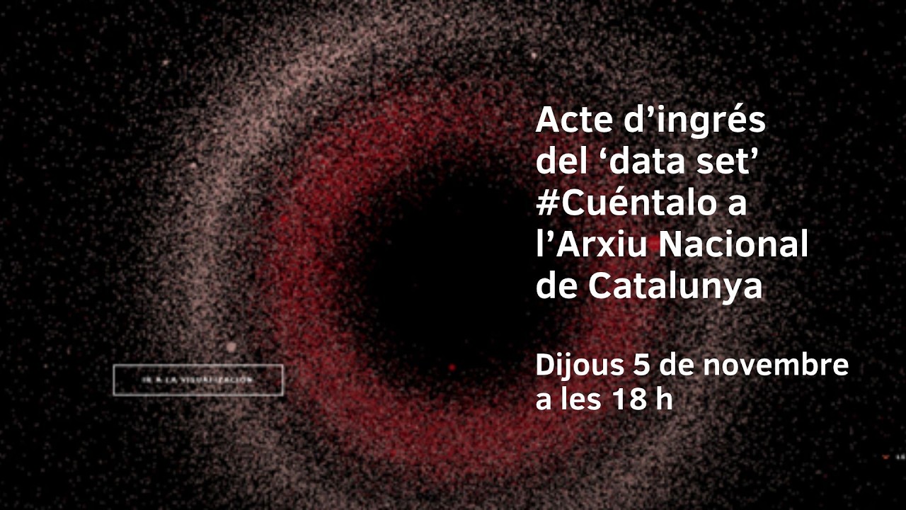 Acte d'ingrés del 'data set' #Cuéntalo a l'Arxiu Nacional de Catalunuya ...