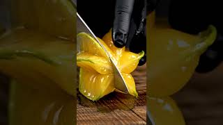 Satisfying Star Fruit Cutting ASMR 🌟 Perfect Slice | Carambola Fruit Preparation