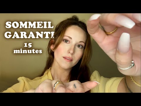 ASMR pour t'endormir en *15 minutes* 💤 (mouth sounds, chuchotements, tapping, stipples et +) 💤