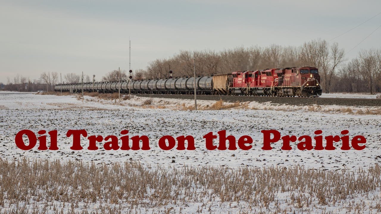 CP Oil Train on the Prairie - with a KCS Unit!