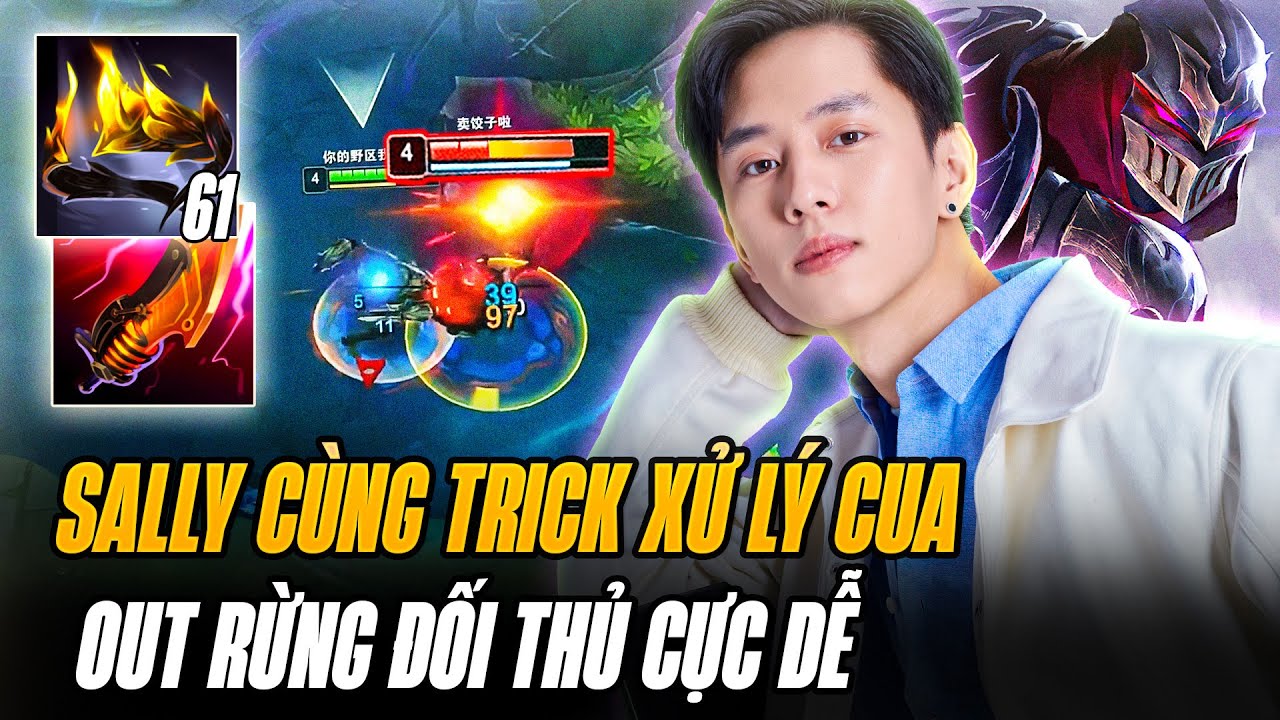 Sally & Con Zed 22 Phút Full Đồ Farm Mạng Gánh Team Cực Nét Với Trick Xử Lý Cua Cực Dễ Out Rừng Địch
