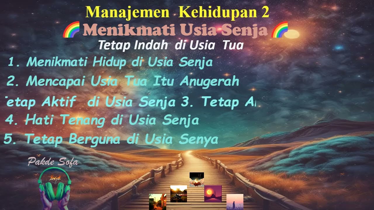 Manajemen Kehidupan 2 |  Menikmati  Usia Senja Tetap  Indah di  Usia Tua