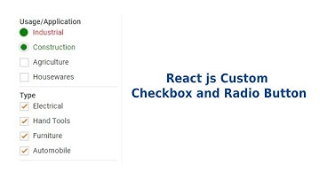How to use Custom Checkbox & Radio Button in React.js, React.js Custom Checkbox & Radio Button