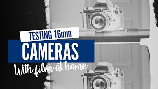 Тестирование 16-мм пленочных фотоаппаратов с черно-белой пленкой.
