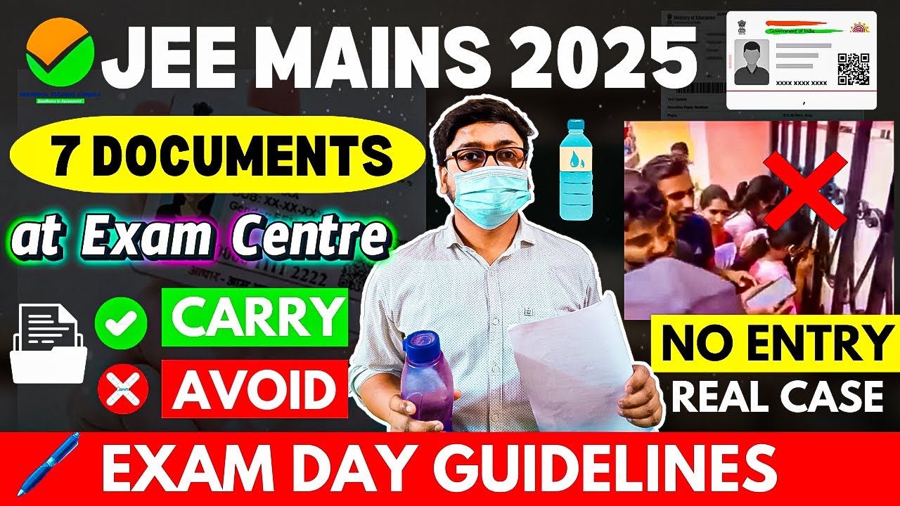 JEE Mains Documents Required 2025 Exam Centre | Dress Code & Things Not ...