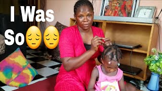 African Family Me And My only Best friend🤗 Simple Hair Styles For Baby Girl's When Doing it....