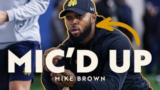 Our New Wide Receivers Coach is MIC'D UP (want a visor? he's got rules) | Notre Dame Football