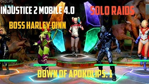 Injustice 2 Mobile 4.0 - Solo raids Down of Apokolips:1 | Boss Harley Quinn
