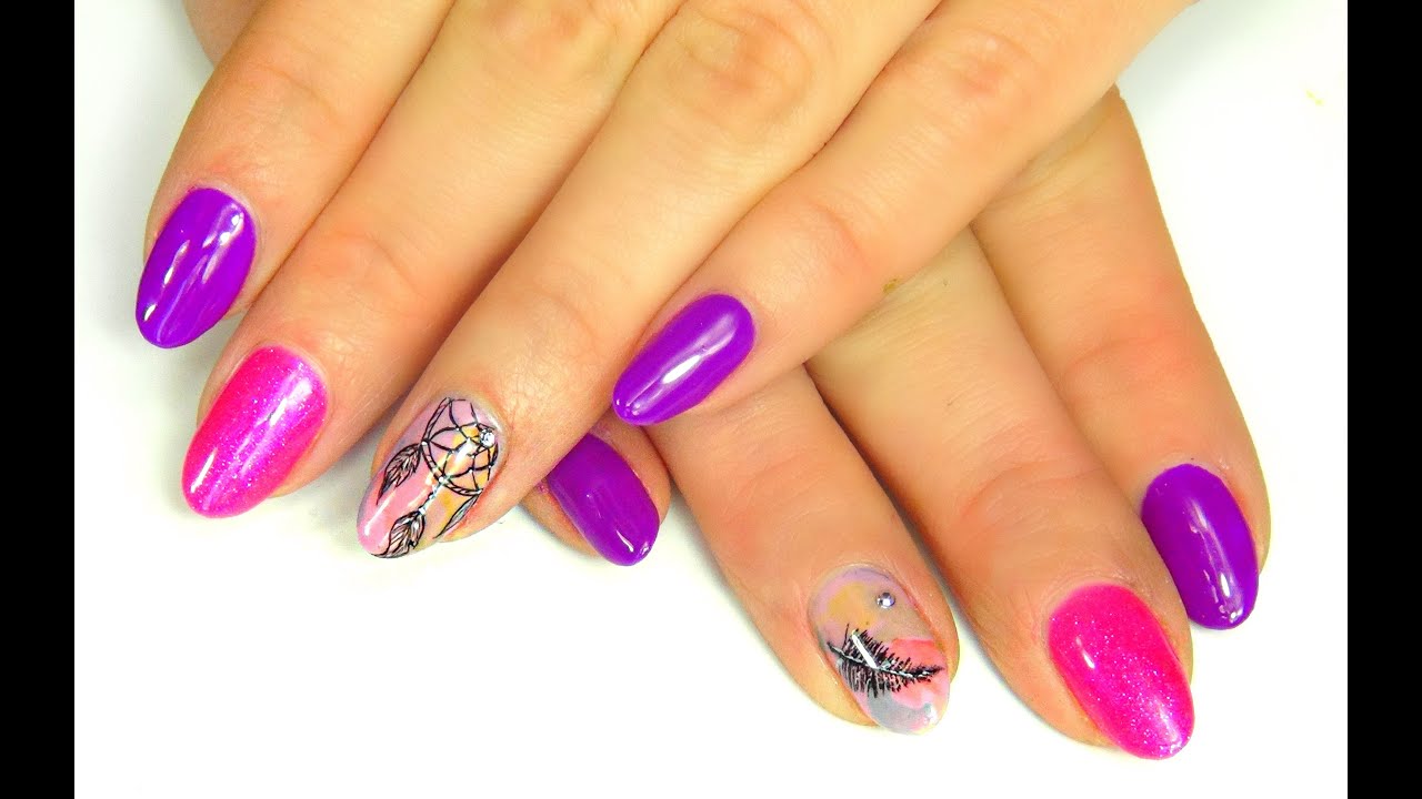 DREAMCATCHER NAIL ART SU SEMIPERMANENTE | MANO DX & SX | Michela Parisi