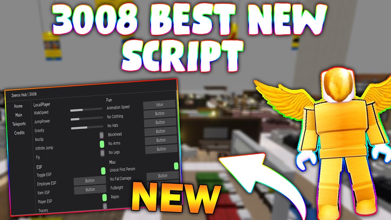 Roblox 3008 Script GUI SCP-3008 [Fullbright + Fly + More] (No Linkvertise  2022) 