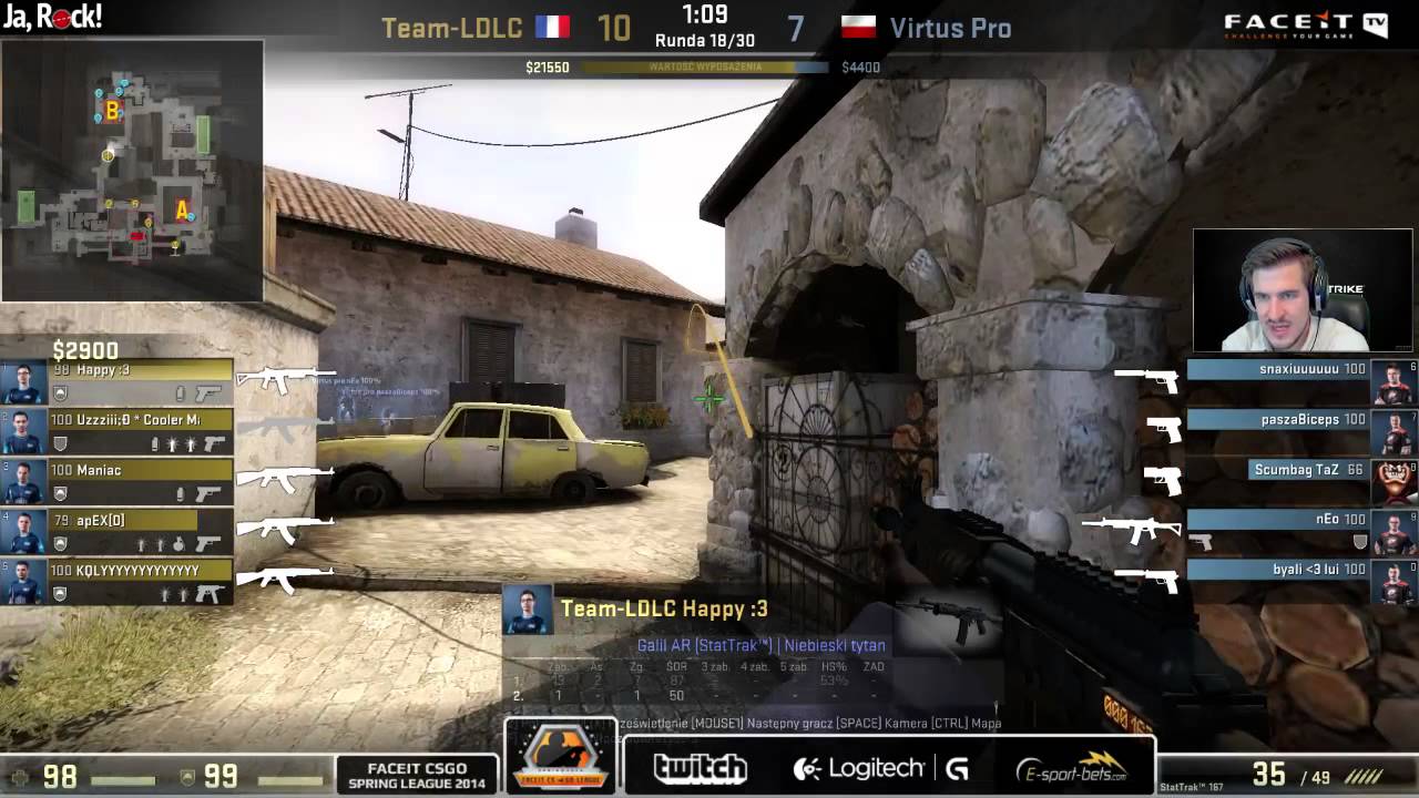 Virtus.pro vs LDLC de_inferno | FACEIT Spring League 2014 | komentuje izak finał gry o tron