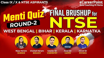 Menti Quiz Final Brushup For NTSE Round-2 | Expert Faculty | CareerPoint-NTSE
