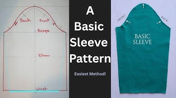 How to Draft a Basic Long and Short Sleeve Pattern | Beginners Friendly.  #sewingtutorial