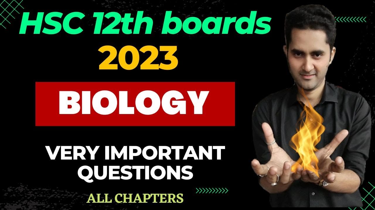 HSC Boards 2023 | Biology  Most Important Questions | Maharashtra Boards Exam | 12th Standard