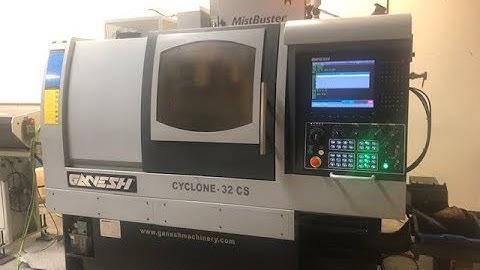 Ganesh Cyclone 32CS CNC Swiss Chucker Lathe (Non-Guide Bushing) m/c #400862