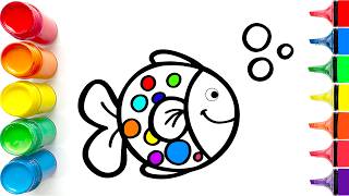 Drawing and Coloring a Cute Aquarium Fish | Easy Step by Step Tutorial