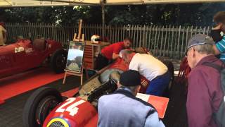 Player Profile GoodWood FOS 2014 Alfa Romeo Alfetta Engine Warm up Fangio