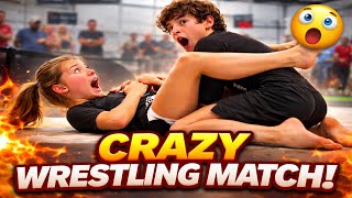 Little girl vs boy wrestling #mixed wrestling #jiujitsu #combatsport #bjj#martialarts