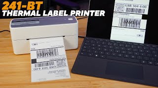 Omezizy 241-BT Thermal Label Printer Unboxing and Testing