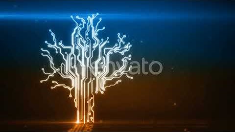 Blue Orange Chip Circuit Board Electronic Hi-tech | Motion Graphics - Envato elements