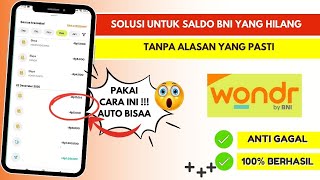 Solution for BNI Balance that Disappears Without a Clear Reason