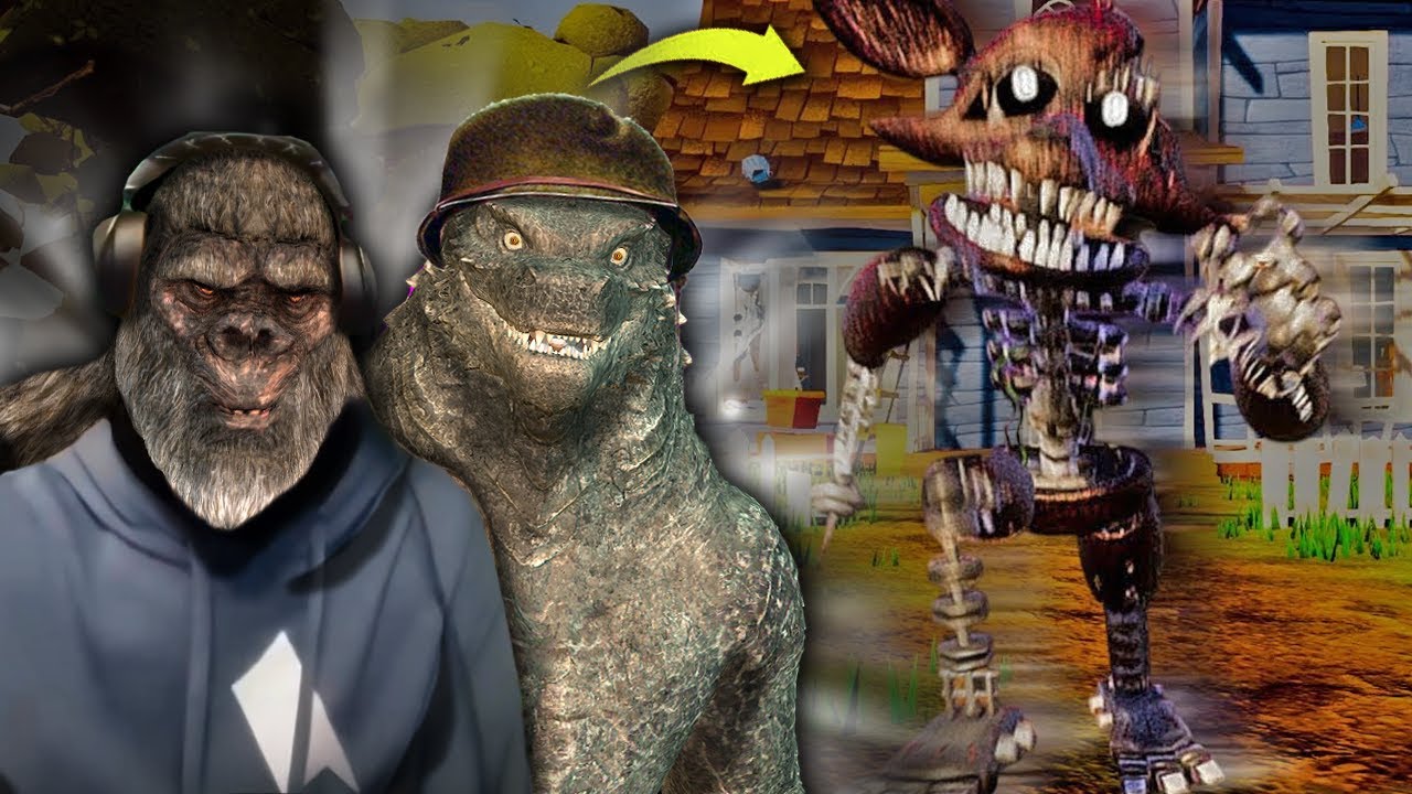 Godzilla and Kong Play Freddy Hello Neighbour