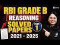 RBI Grade B Reasoning Previous Year Question Solved 2021 - 2025 | RBI Grade B PYQ Solution