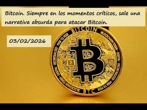 Bitcoin. Siempre en los momentos críticos, sale una narrativa absurda para atacar Bitcoin.