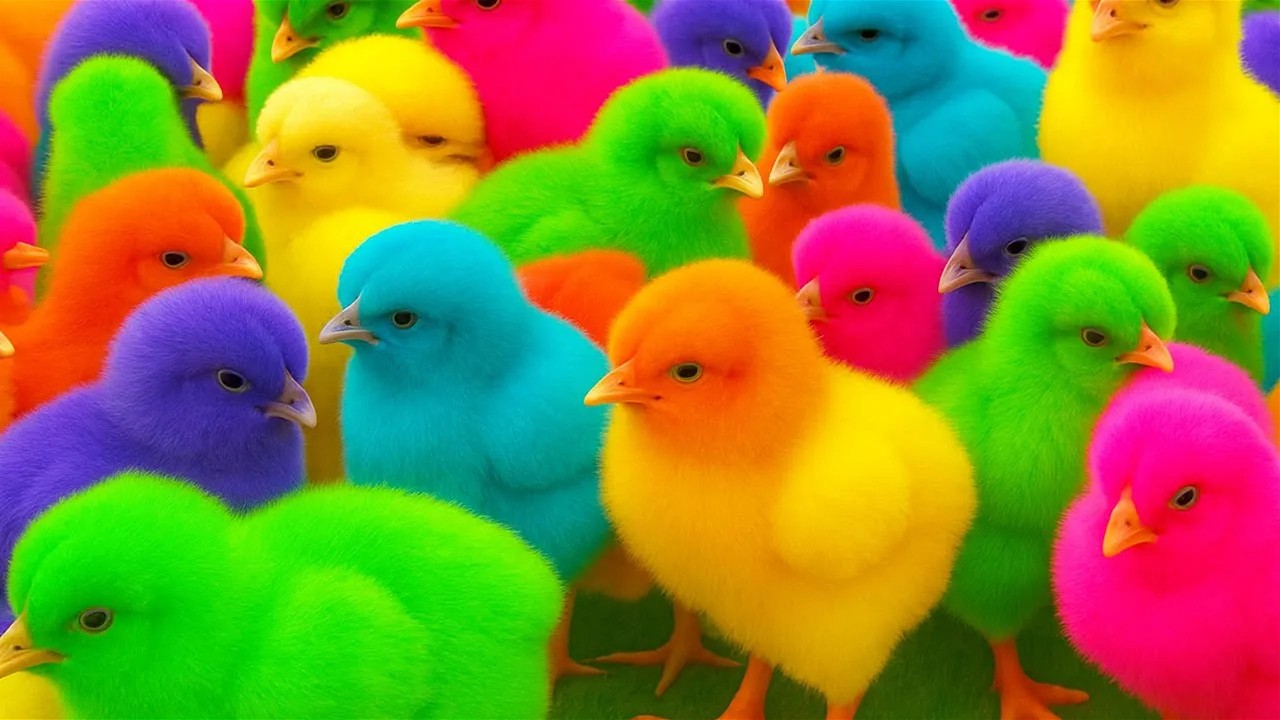 Tangkap Ayam Lucu,Ayam Warna Warni,Ayam rainbow,Ayam Pelangi, Bebek,kucing,Kelinci,Dunia Hewan Lucu