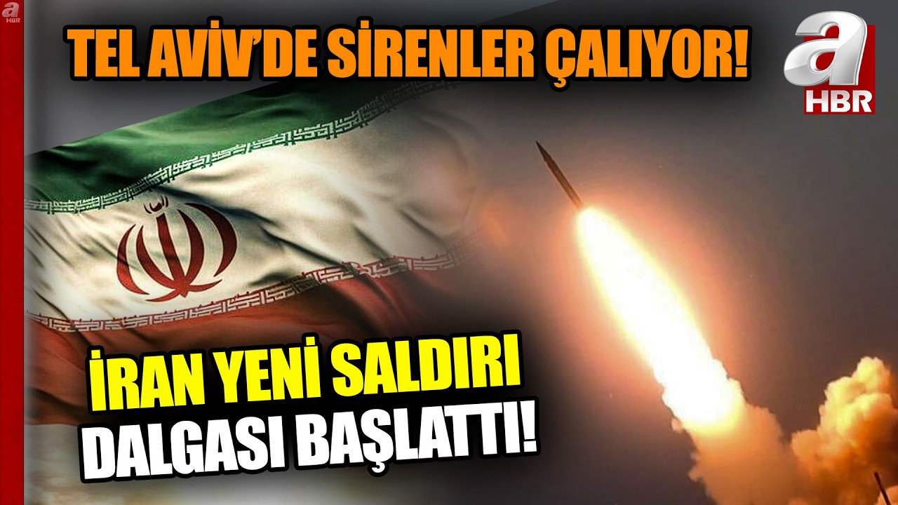 İran Yeni Saldırı Dalgası Başlattı... Tel Aviv'de Sirenler Çalıyor! | A Haber