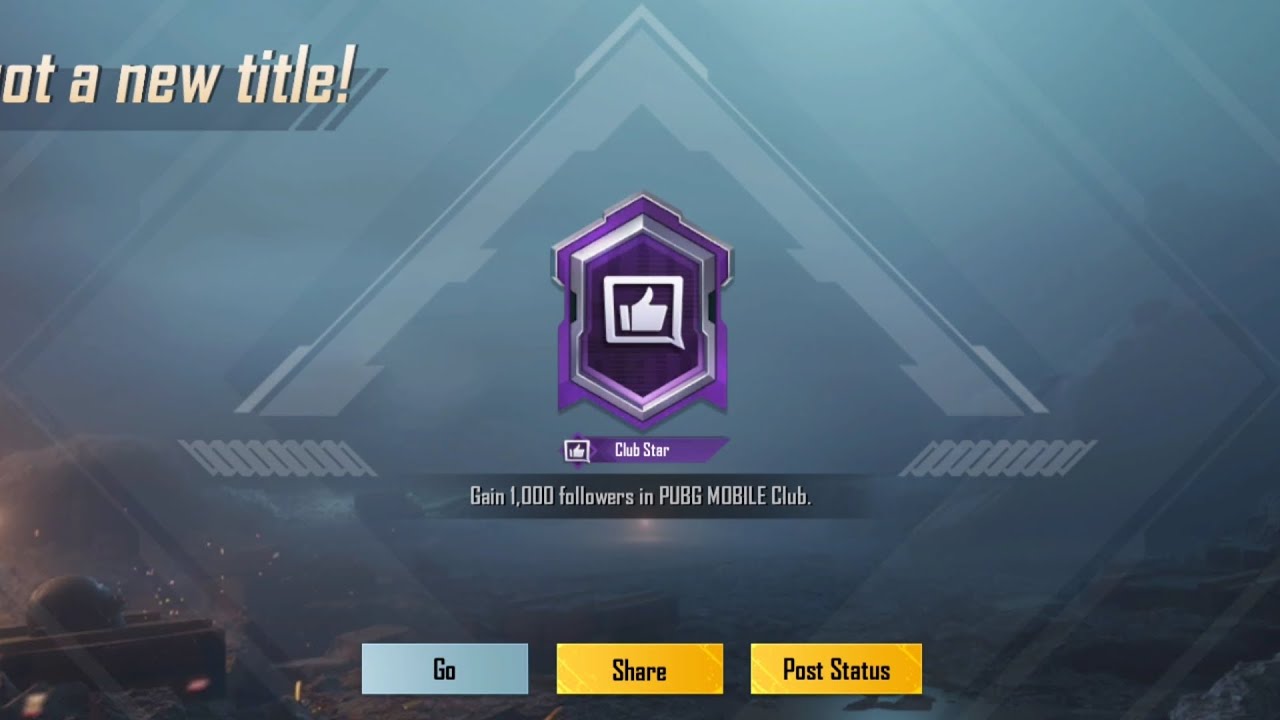 i Got New Title Club Star PUBG MOBILE