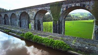 Llangollen Canal and the Chirk Aqueduct Walk, English Countryside 4K