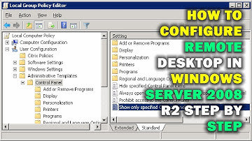 HOW TO CONFIGURE REMOTE DESKTOP IN WINDOWS SERVER 2008 R2 STEP BY STEP