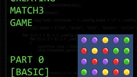 Creating Match3 Game step by step - Part 0 [Basic]