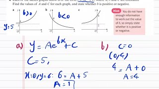 Exponential Curves- EX 14B Question 4- A-Level Maths Pure 1 #alevelmaths 