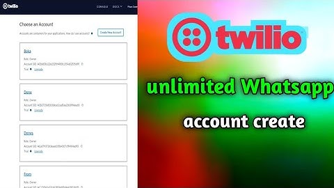 Twilio account create ।। Unlimited Whatsapp account create live proof 🧾 Bangle 2025